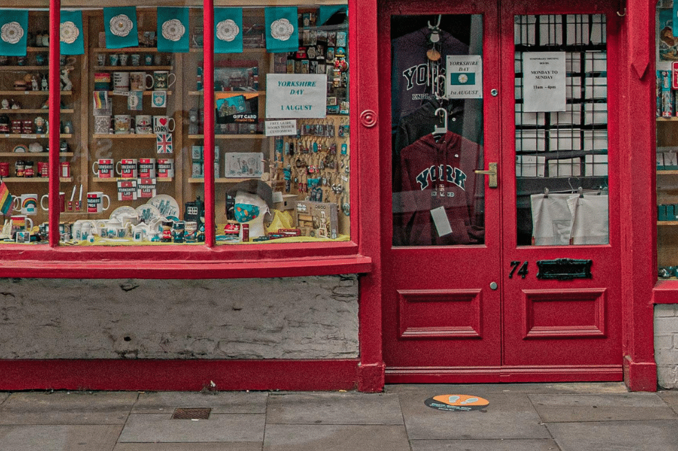 Retail Store with Red Door