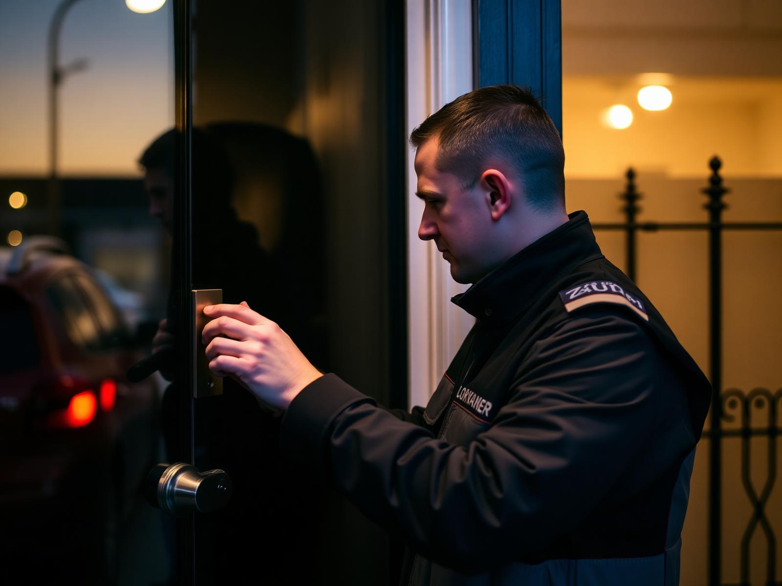 London locksmith unlocking a front door